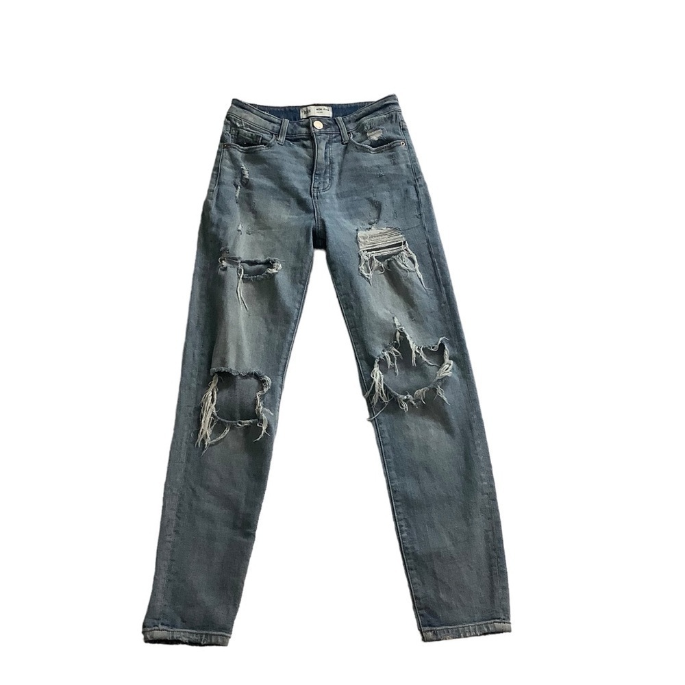 BKE Jeans Sz 24 Mom High Rise Distressed Blue